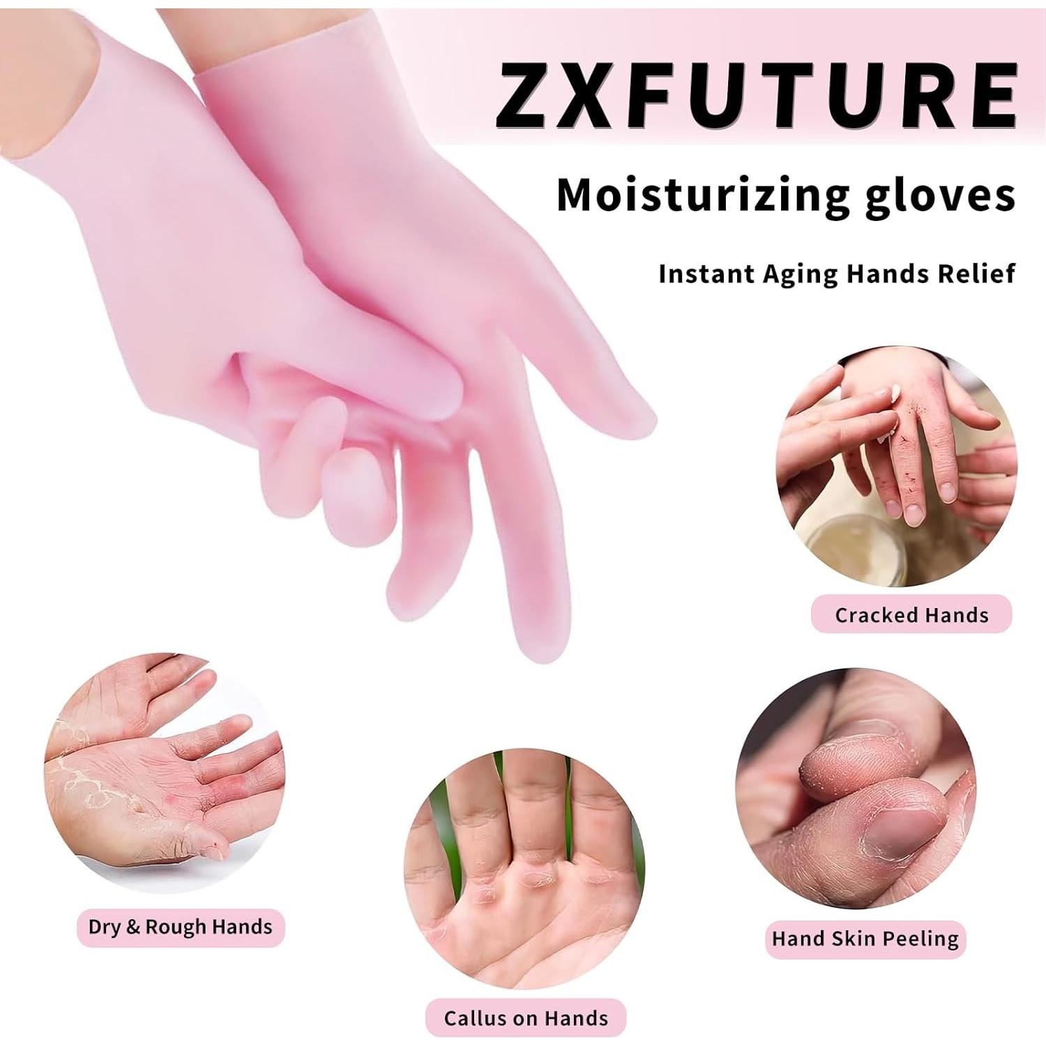 Juego de Guantes y Calcetines Hidratantes de Silicona 3 Piezas