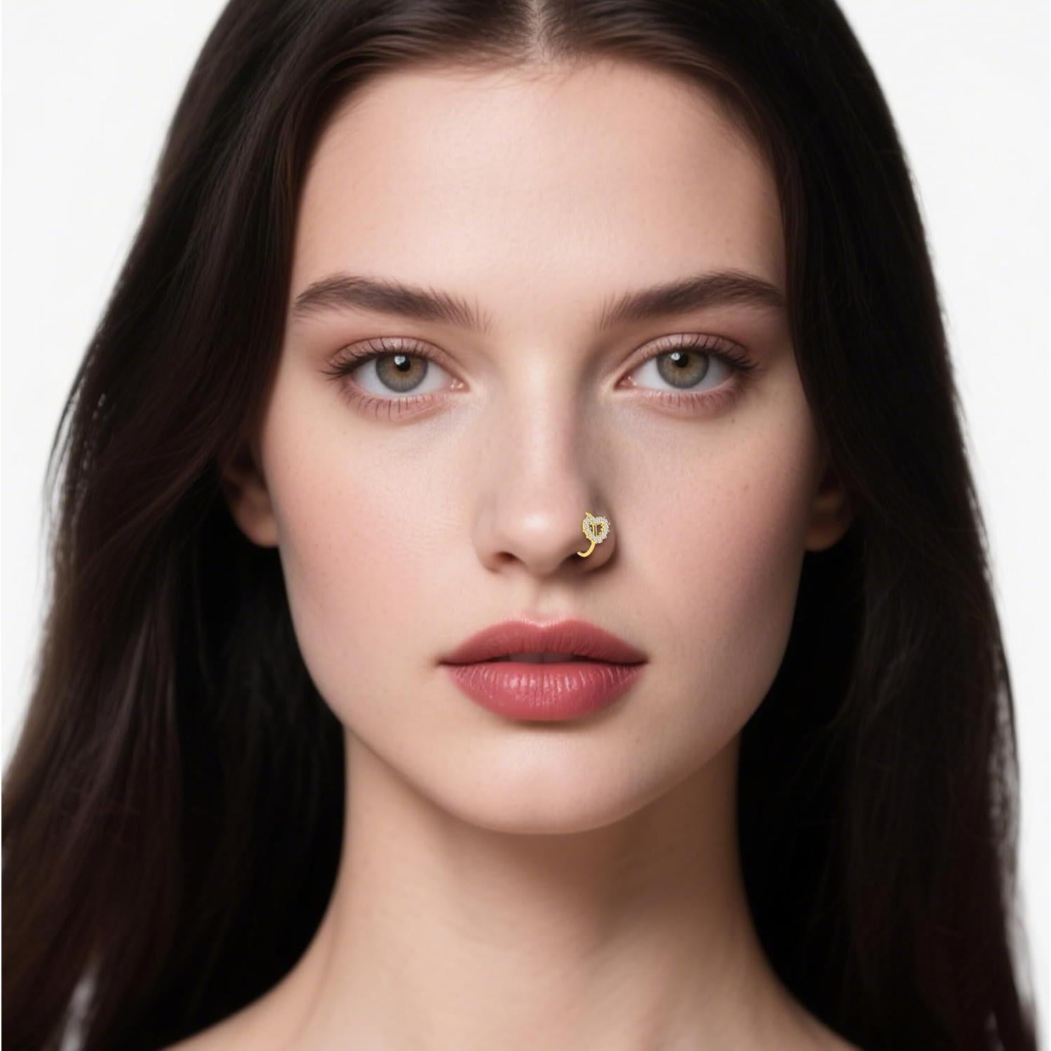 Aros Nasales 20G Vsnnsns Acero Quirúrgico 316L 8mm Oro 14k