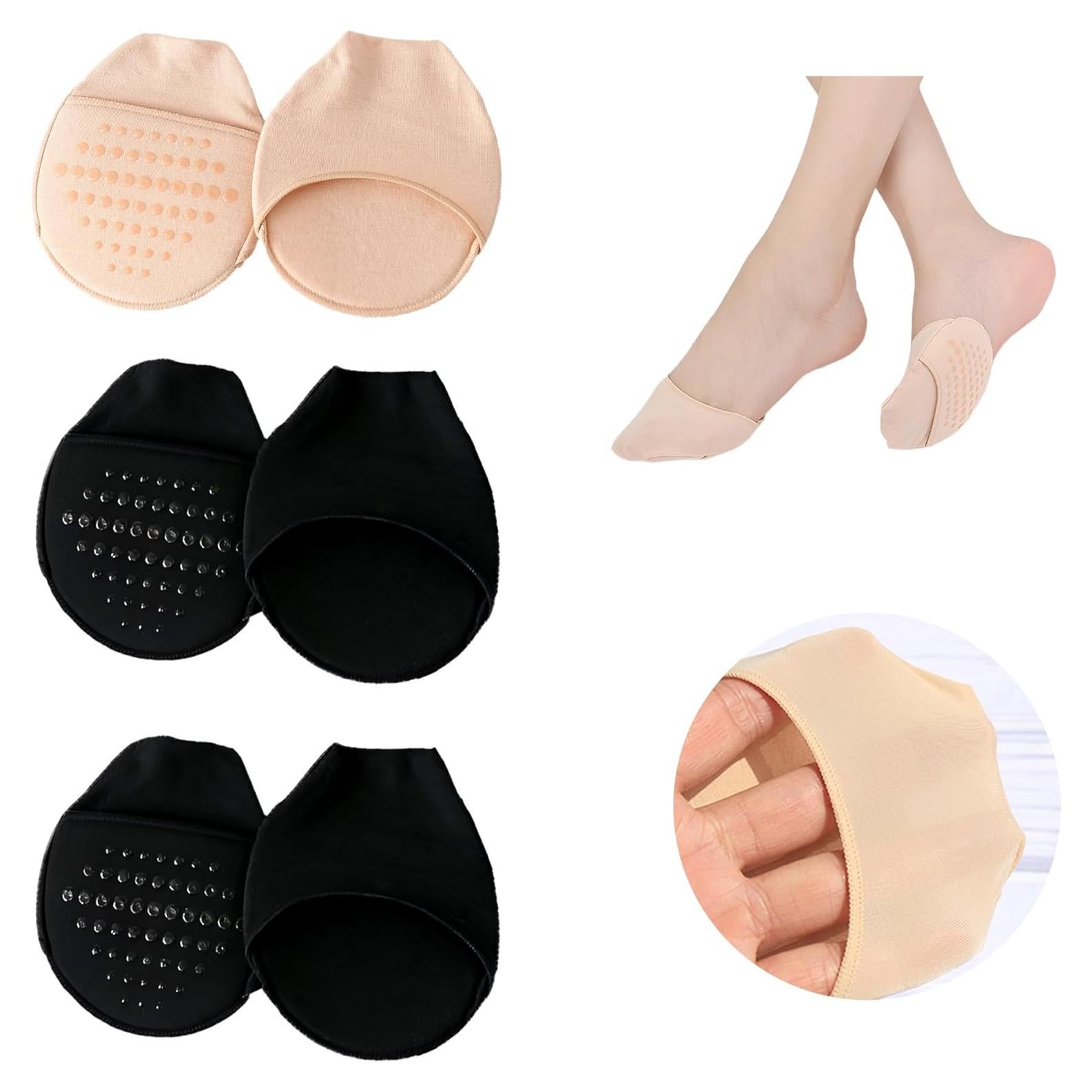 Calcetines cortos acolchados para mujer SooGree - Beige y Negro