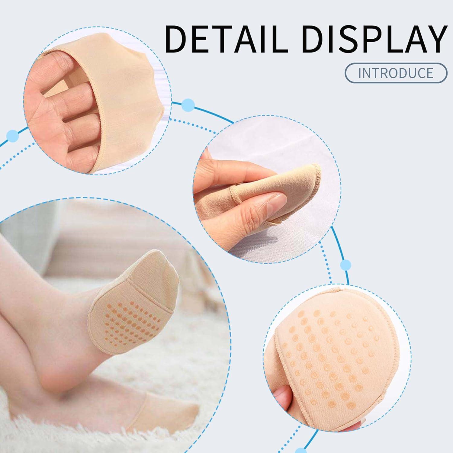 Calcetines cortos acolchados para mujer SooGree - Beige y Negro