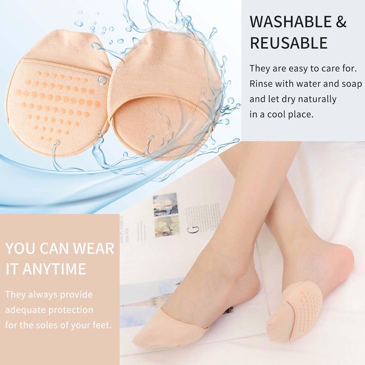 Calcetines cortos acolchados para mujer SooGree - Beige y Negro