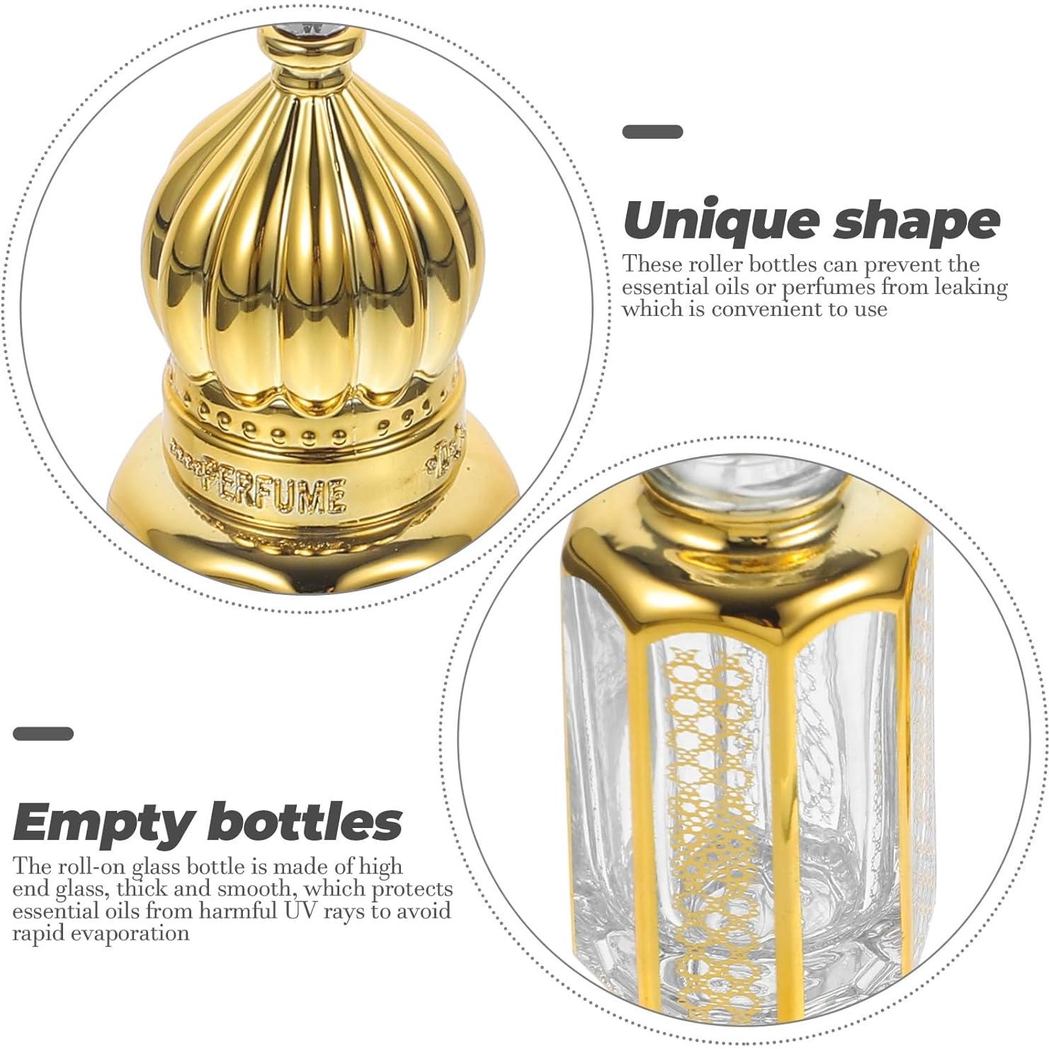 3 Botellas de Perfume Árabes Vintage LALAFINA 3ml Cristal