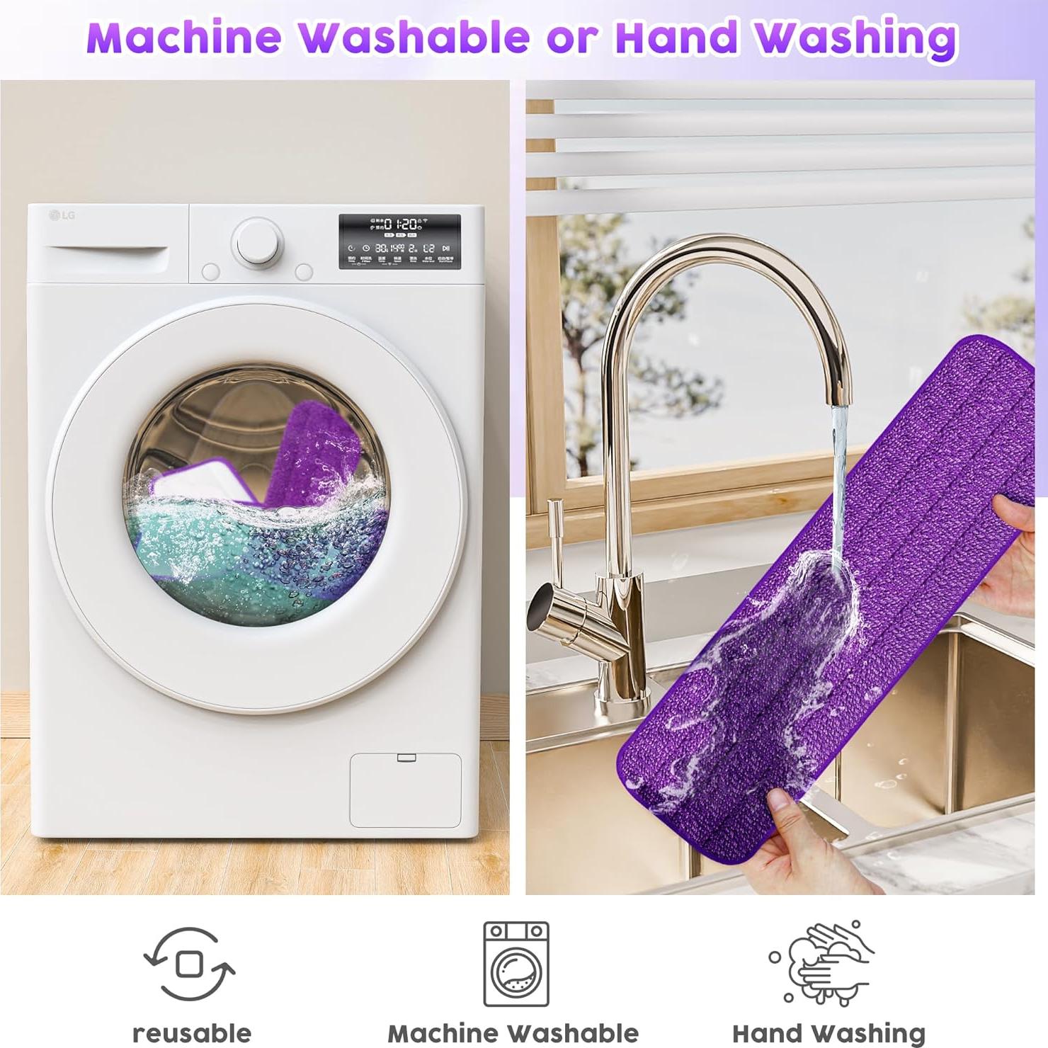 Paquete de 3 almohadillas de mopa reutilizables UMAYCOOL