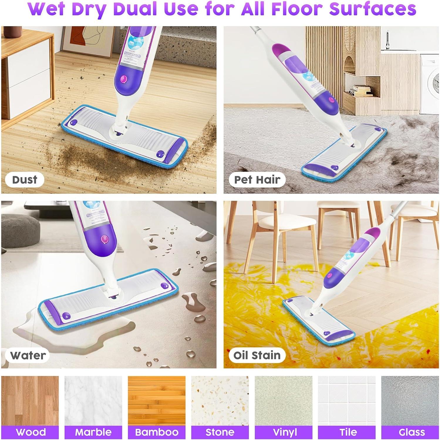 Paquete de 3 almohadillas de mopa reutilizables UMAYCOOL