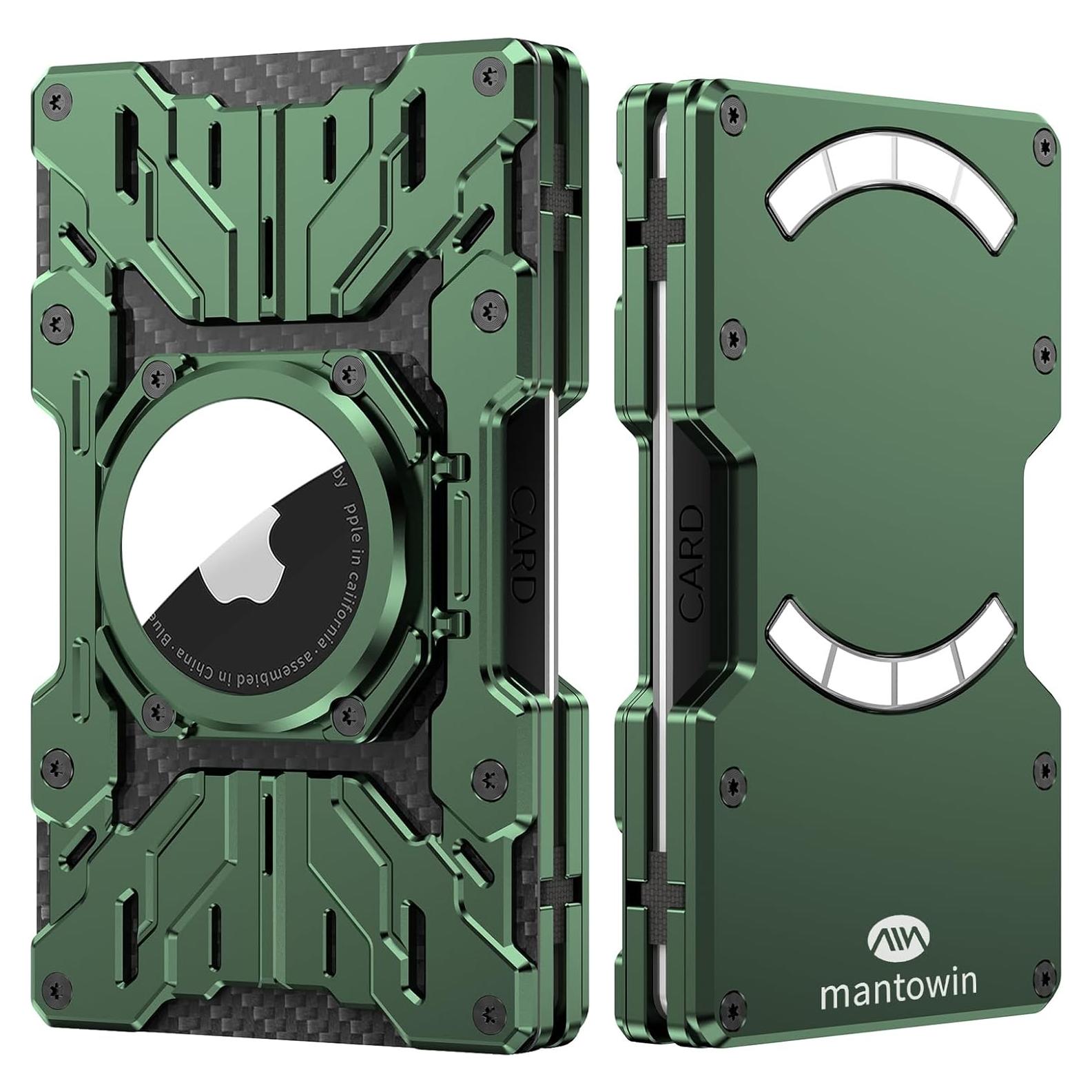 Billetera Minimalista MANTOWIN RFID para Hombres - Verde Militar