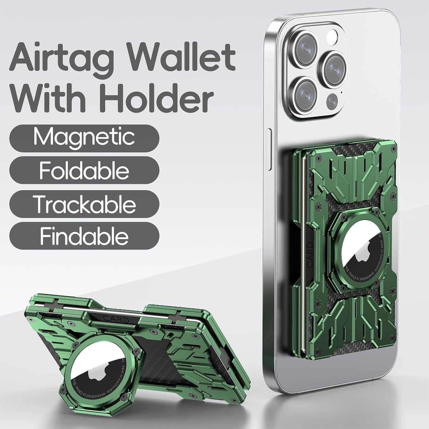 Billetera Minimalista MANTOWIN RFID para Hombres - Verde Militar