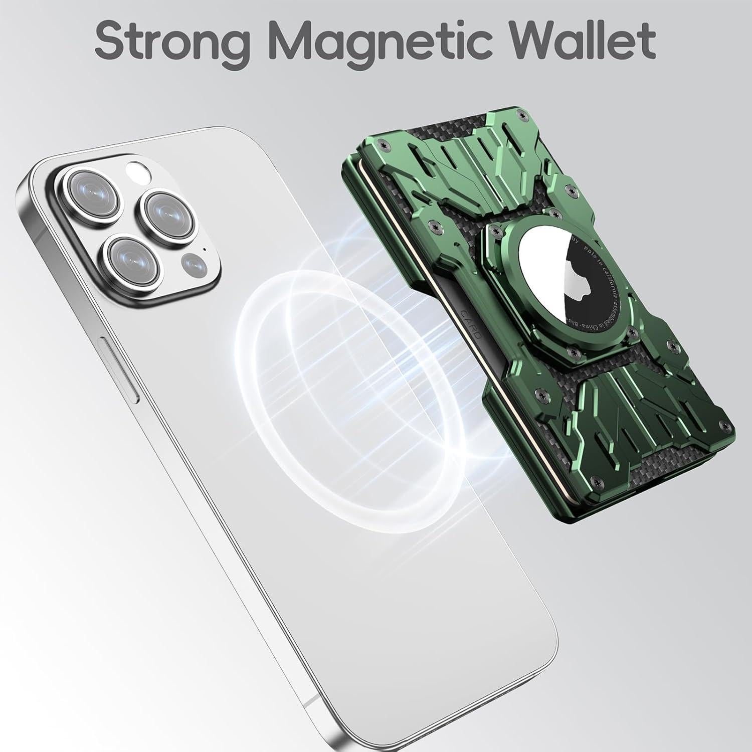 Billetera Minimalista MANTOWIN RFID para Hombres - Verde Militar