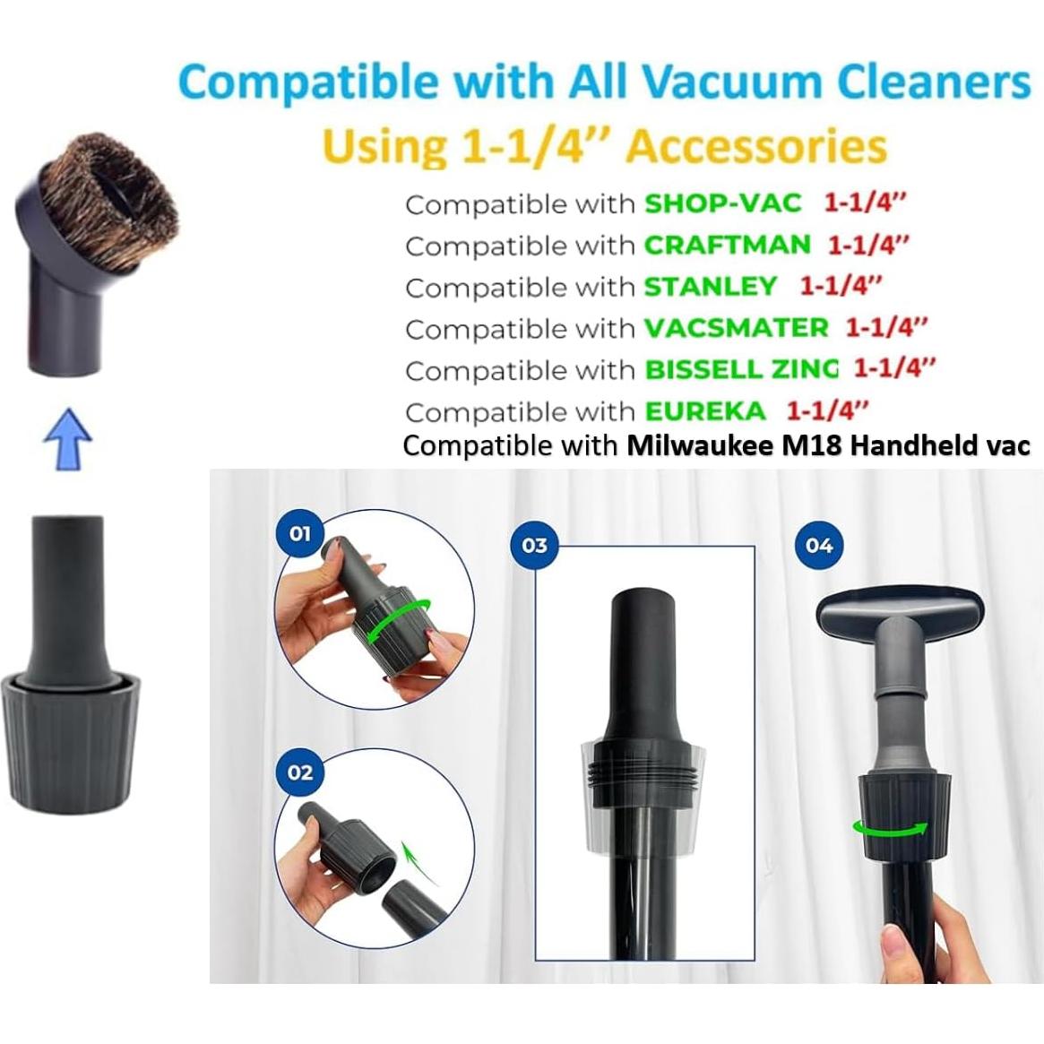 Cepillo de Polvo para Aspiradora GHAMADE 32mm - 2 Piezas