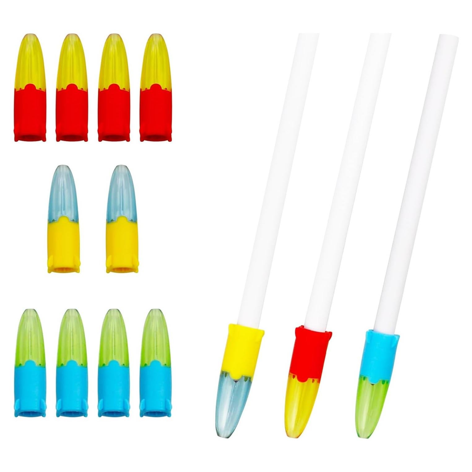 10 Protectores de Punta de Lápiz Silicona Multicolor Nuatpetin