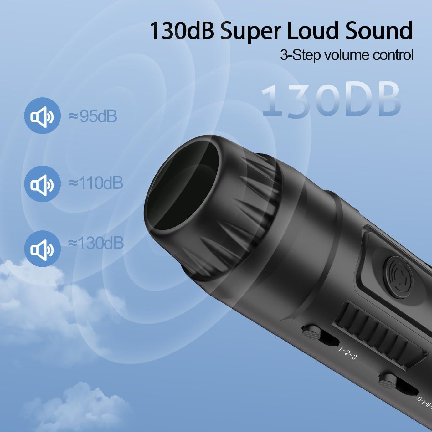 Silbato Electrónico ZHT ARS-17 con Luz LED - 3 Tonos y Volumen Ajustable