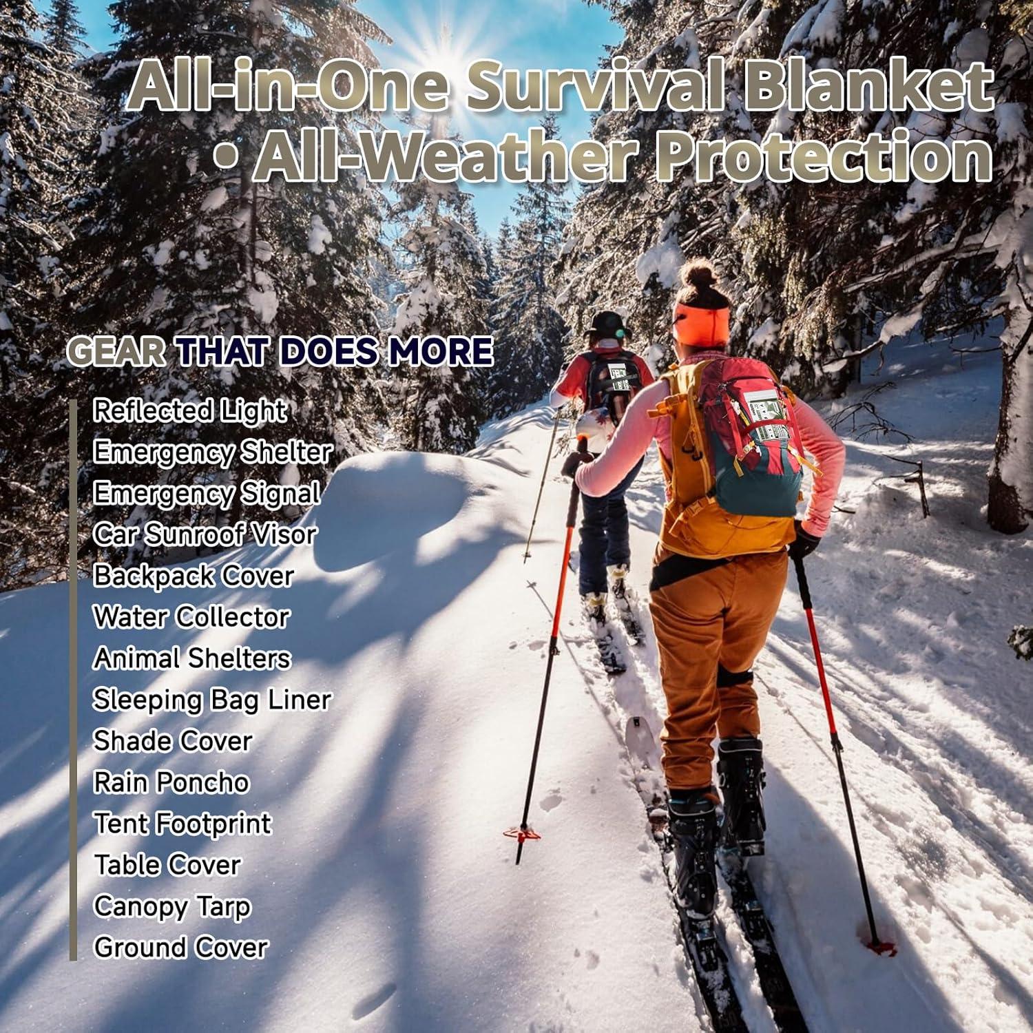 Mantas Térmicas de Emergencia SecuCaptain 4 Paquete 213x160 cm