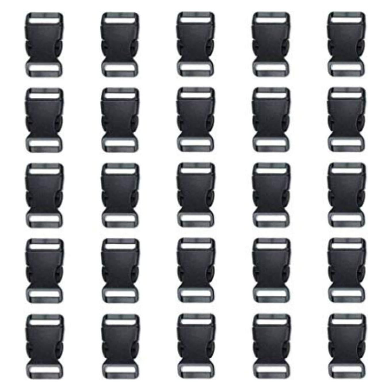 Hebillas de Liberación Rápida Plásticas Negras JMAF 1" - 25 Pzas