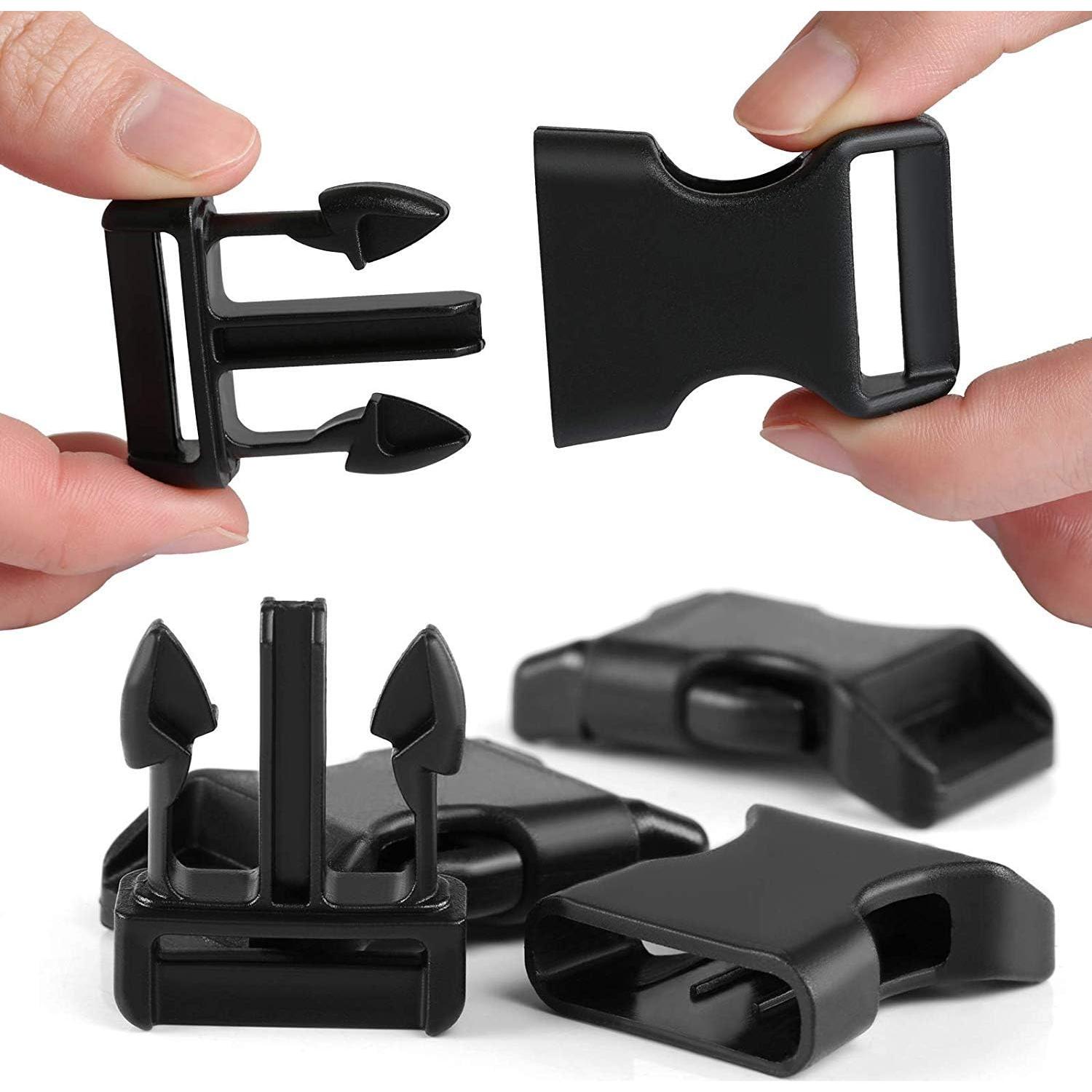 Hebillas de Liberación Rápida Plásticas Negras JMAF 1" - 25 Pzas