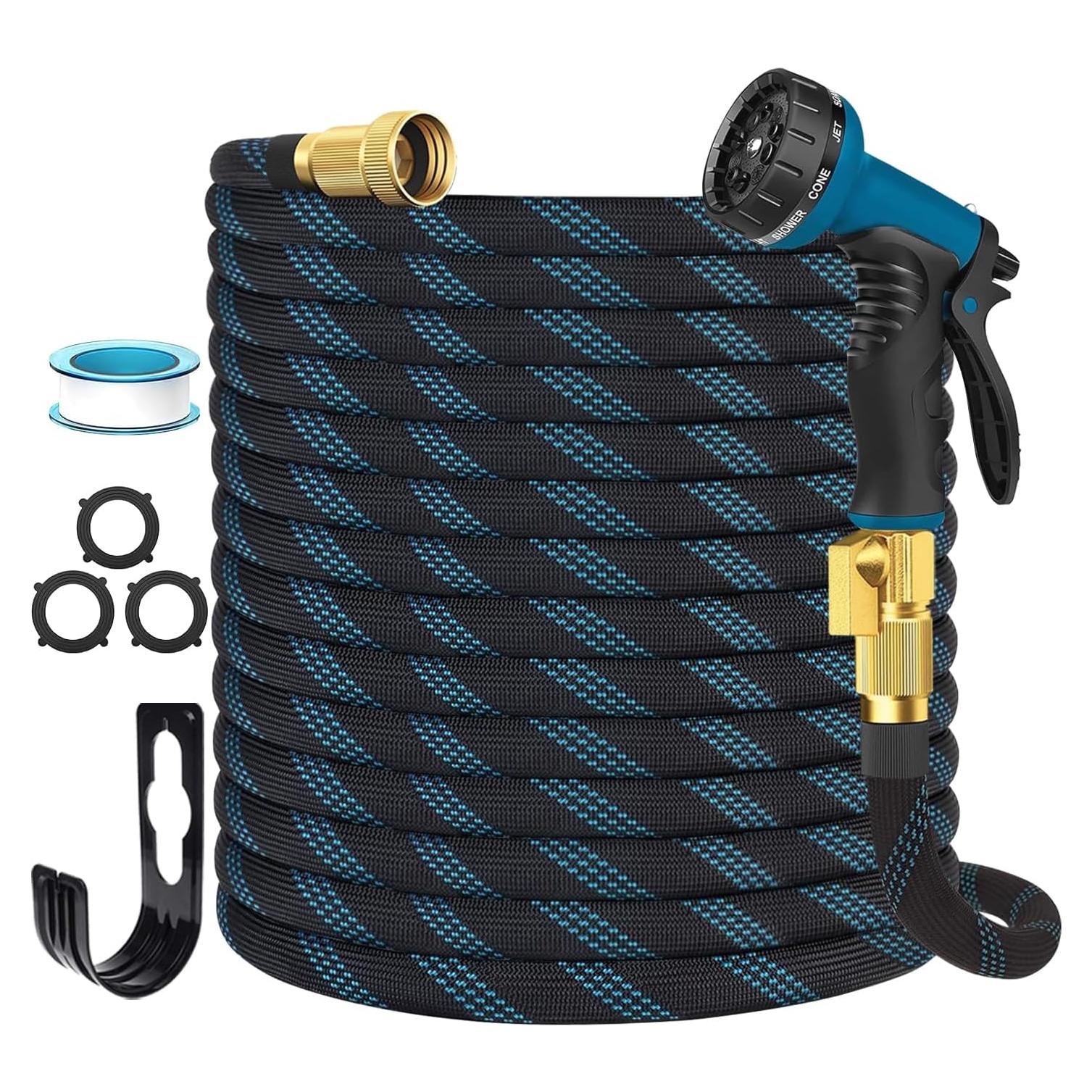 Manguera de Jardín No Expandible 15.24 m Nurtsoli con Boquilla