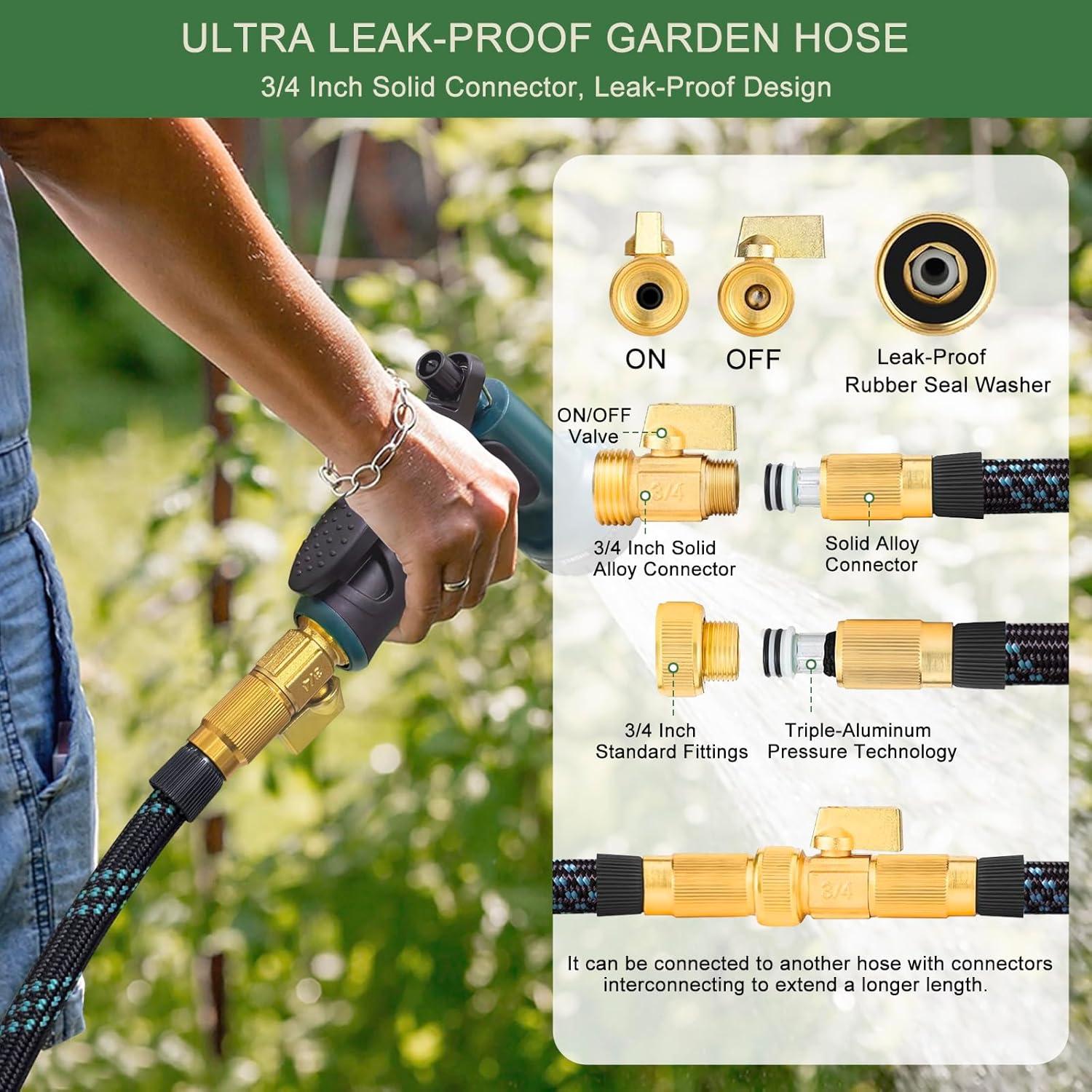 Manguera de Jardín No Expandible 15.24 m Nurtsoli con Boquilla