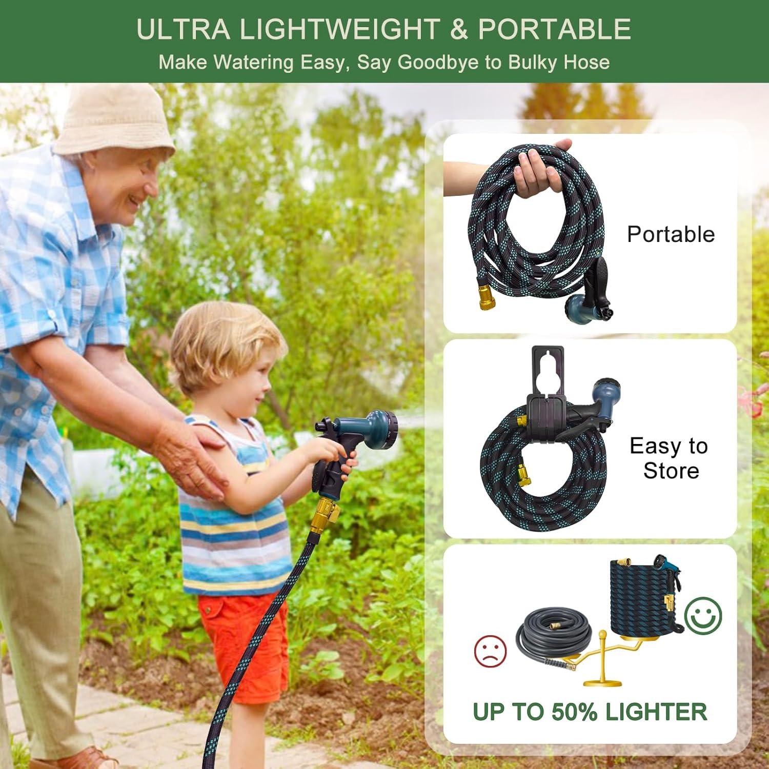 Manguera de Jardín No Expandible 15.24 m Nurtsoli con Boquilla