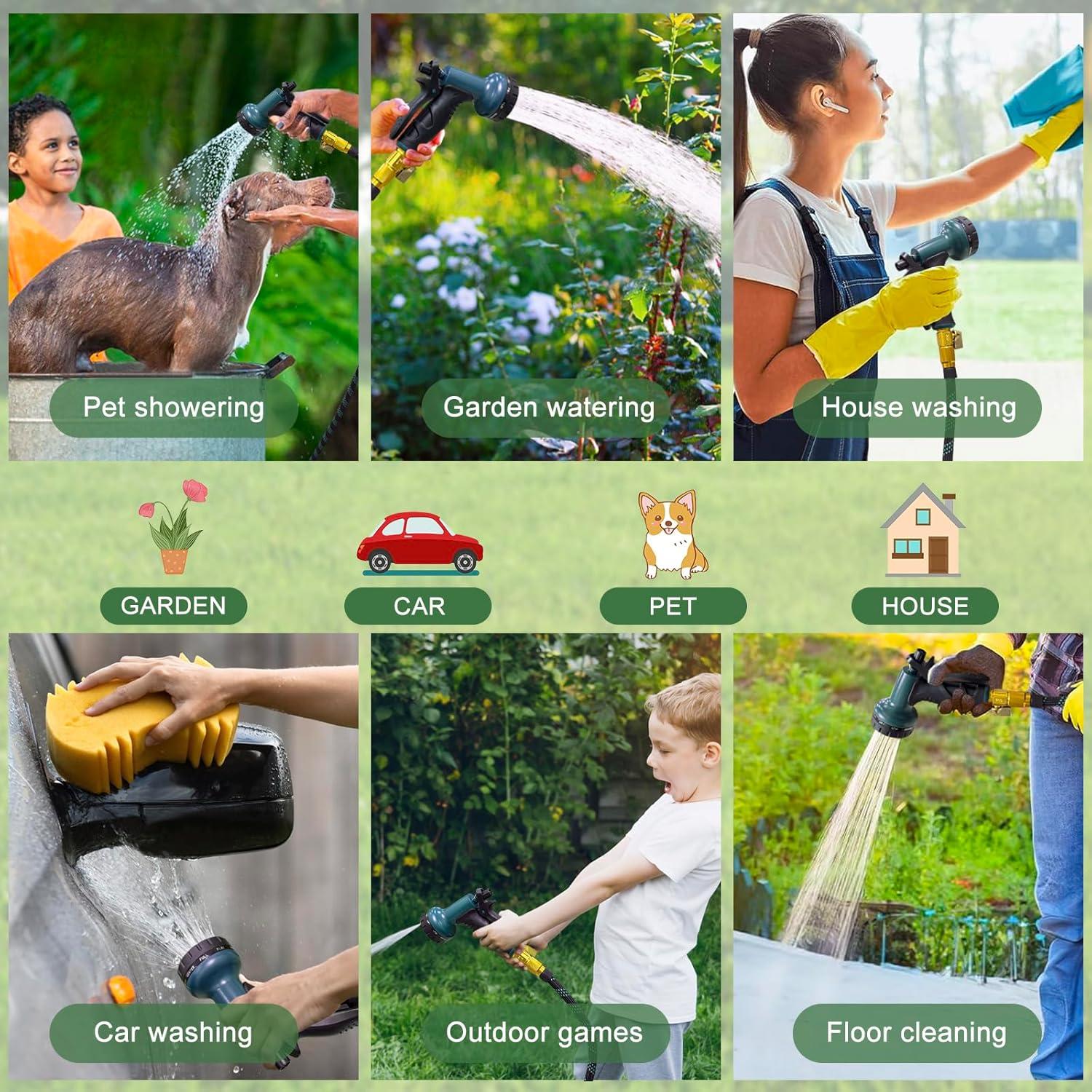 Manguera de Jardín No Expandible 15.24 m Nurtsoli con Boquilla