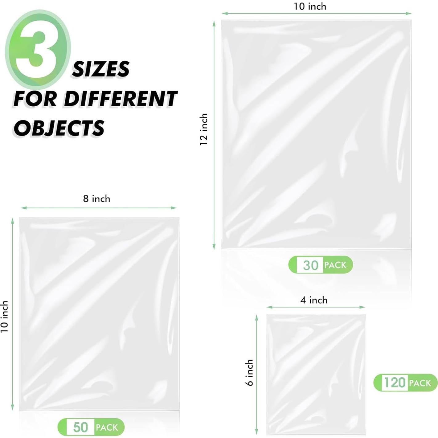 Bolsas de Encofrado Térmico PVC Shappy 200 Pcs 3 Tamaños