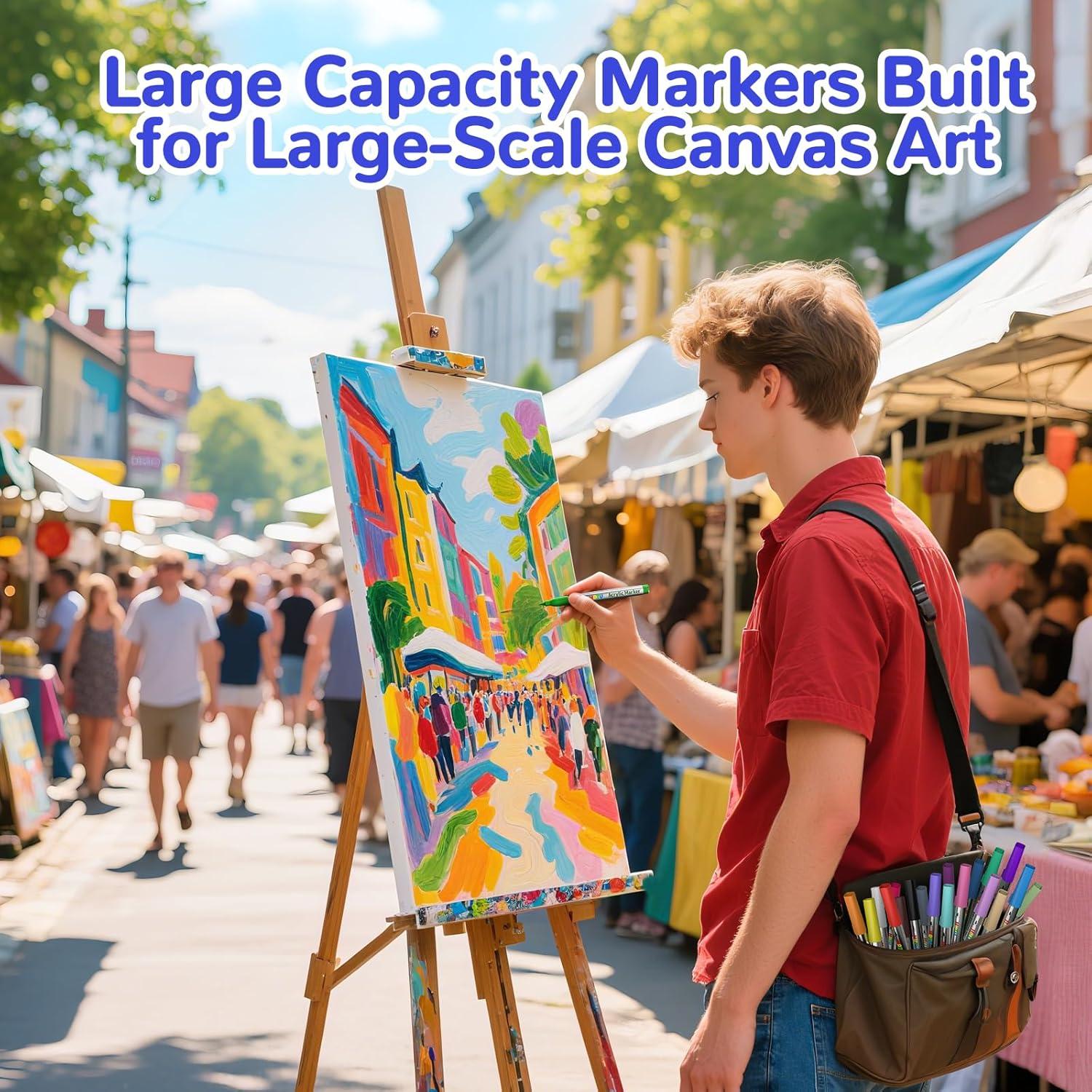 Marcadores Acrílicos Punta Pincel HOTU 18 Colores 6.6g