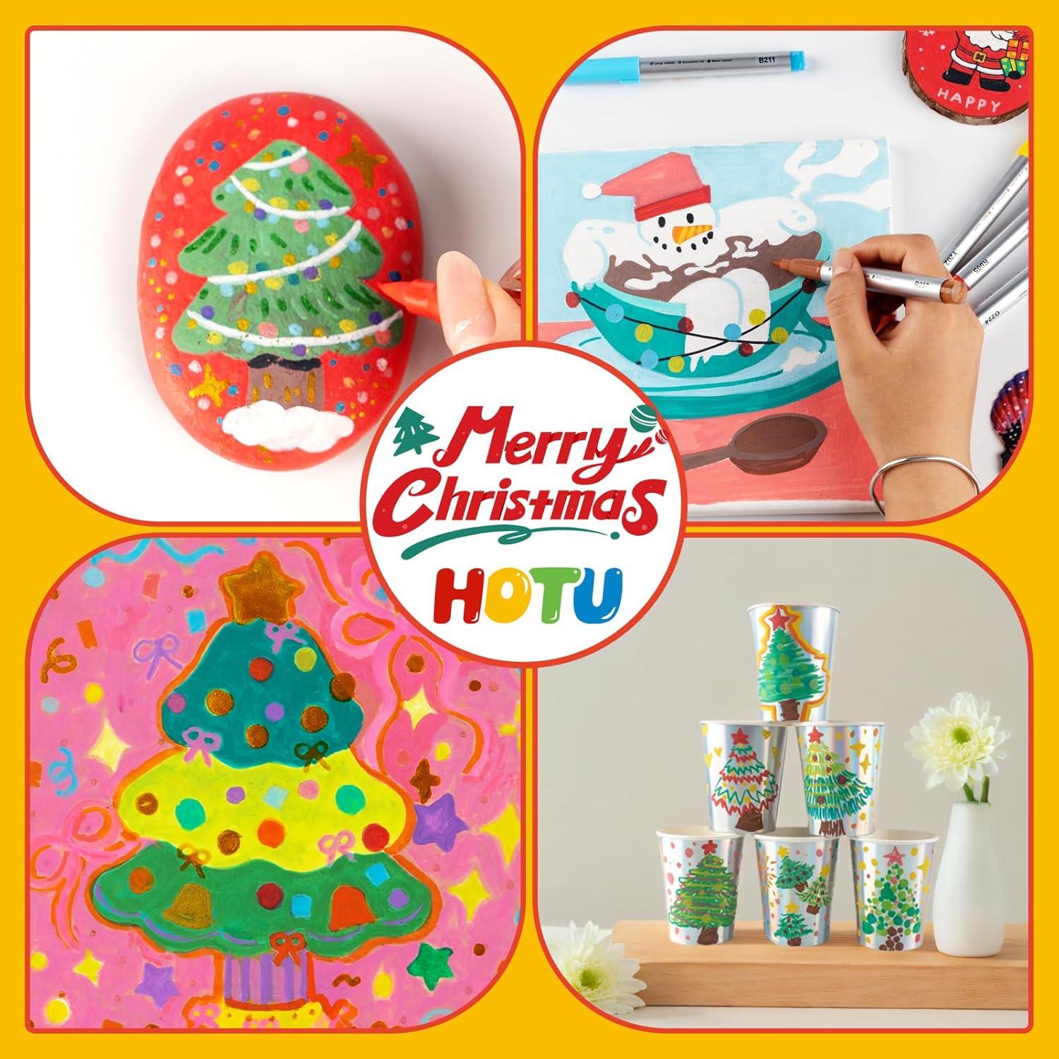 Marcadores Acrílicos Punta Pincel HOTU 18 Colores 6.6g