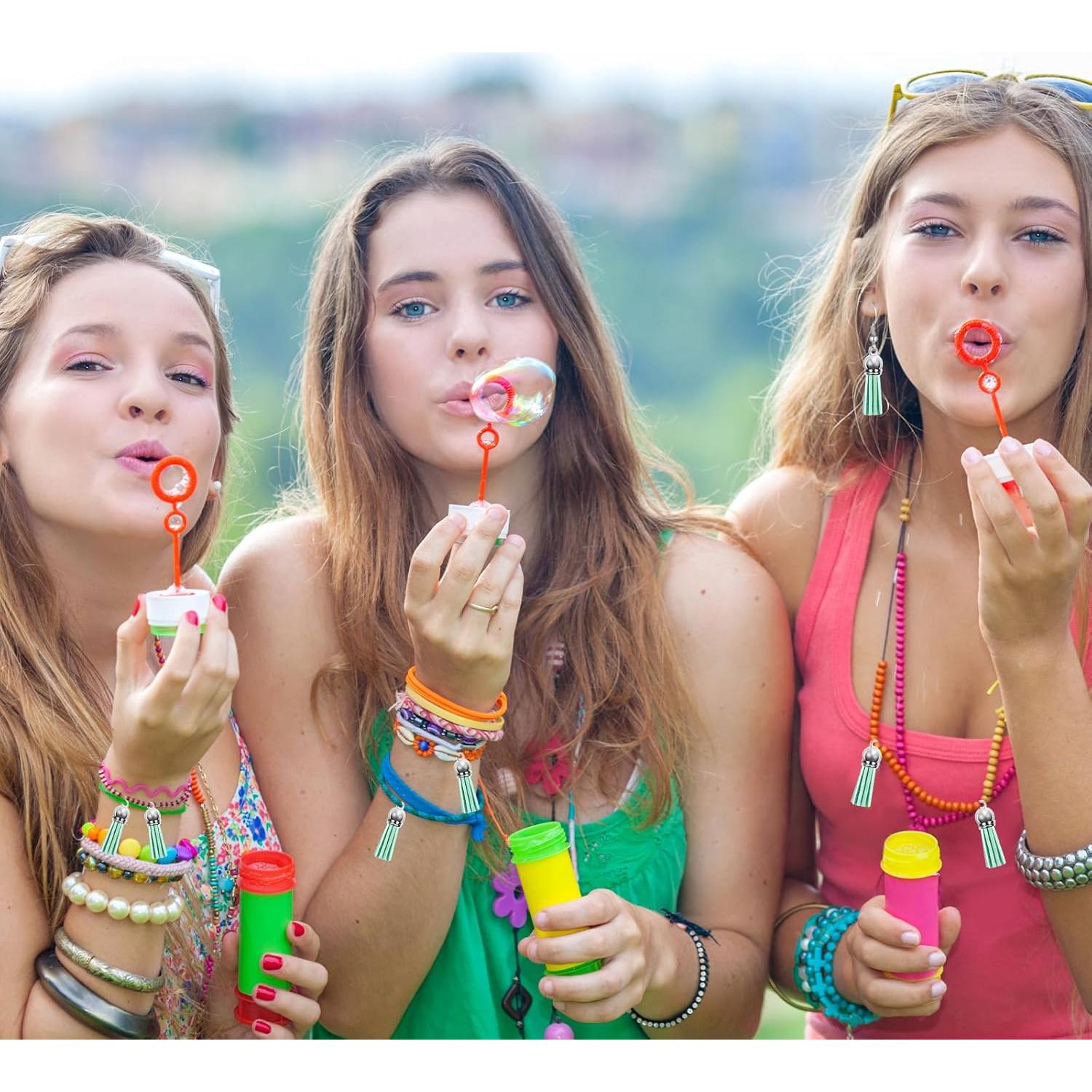 Borlas de Cuero Verde Aqua 150 Piezas 38mm con Anillos de Salto