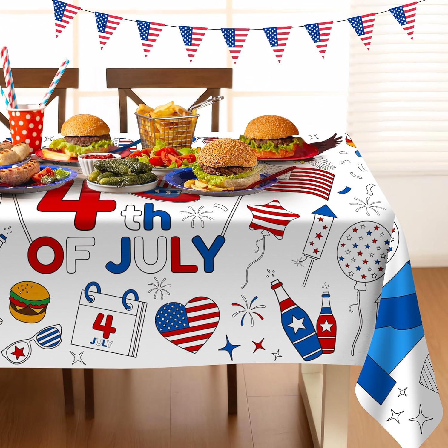 Mantel para Colorear Childom Cuatro de Julio 76.2x182.9 cm