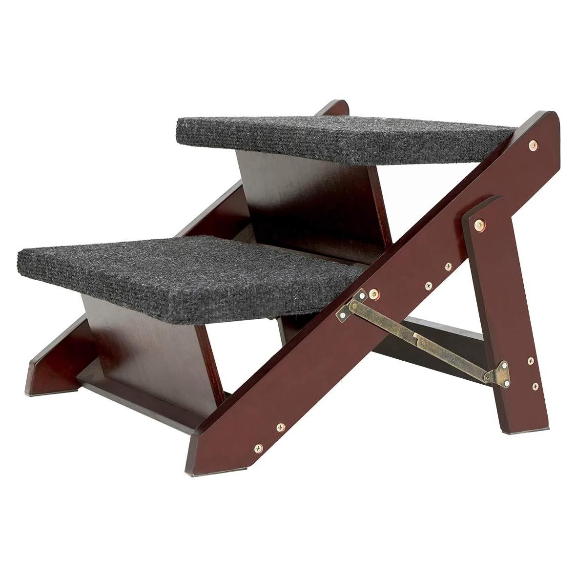 Escalera Plegable para Mascotas MEWANG - 2 Niveles hasta 40.8 kg