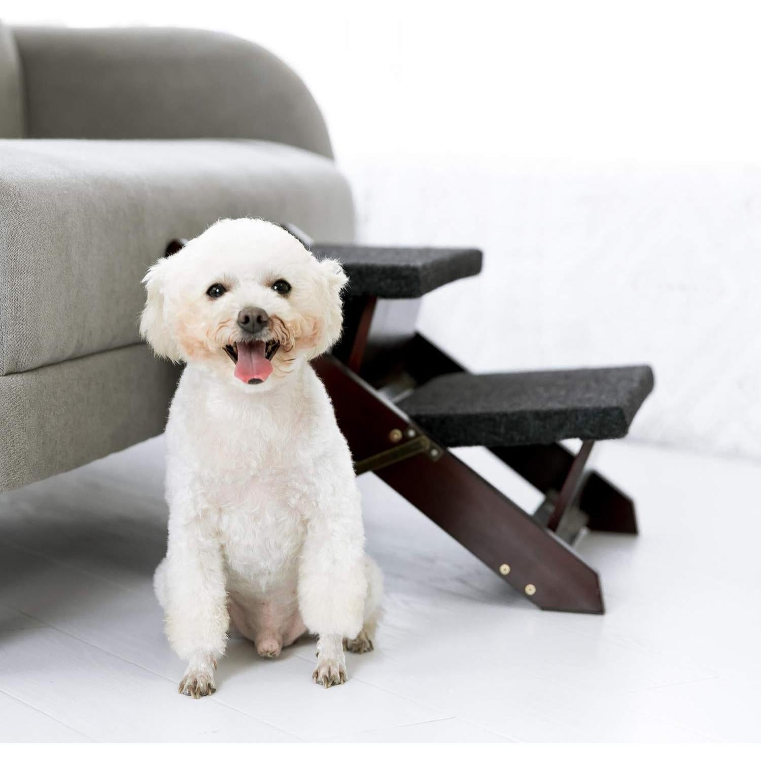 Escalera Plegable para Mascotas MEWANG - 2 Niveles hasta 40.8 kg