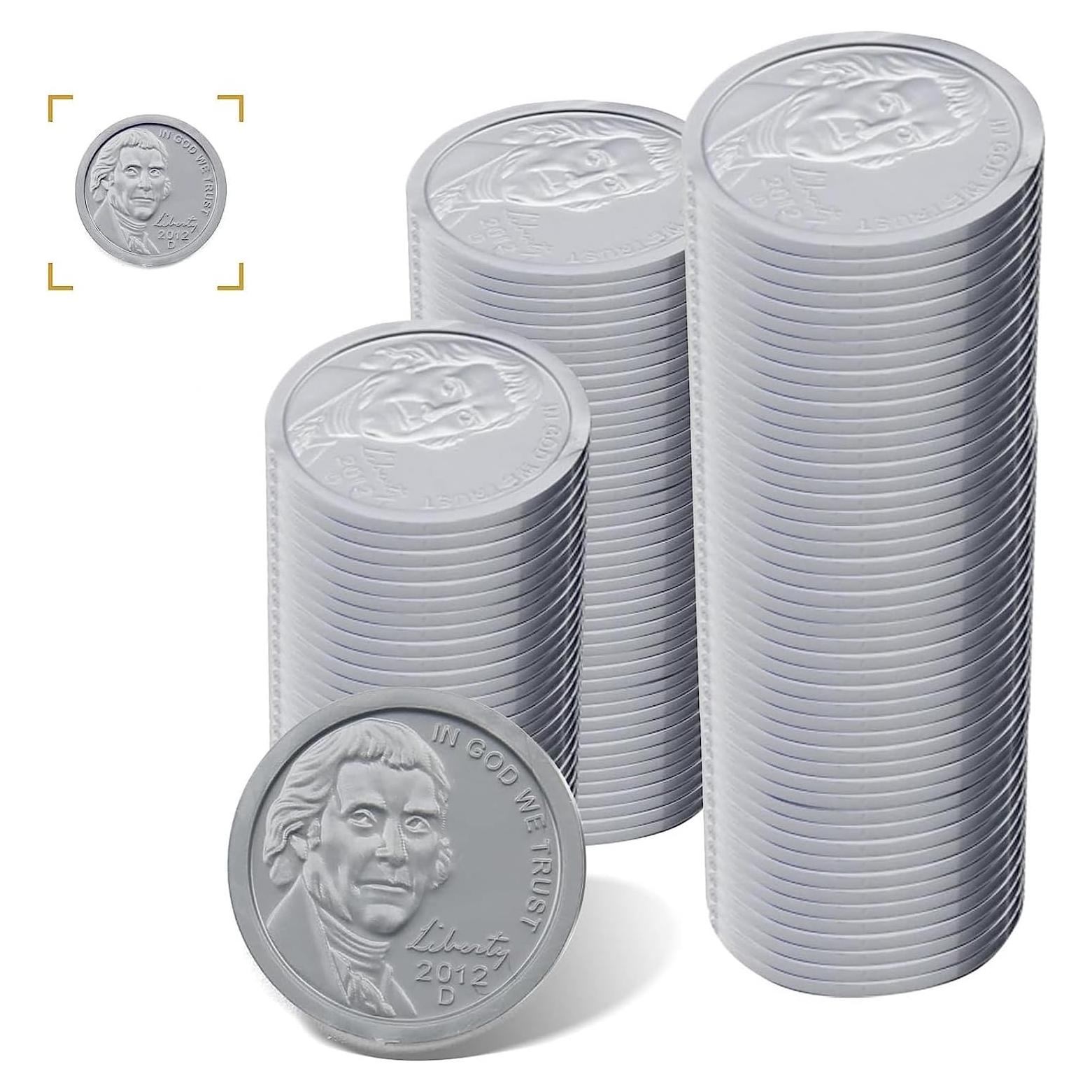 100 Monedas de Plástico para Aprendizaje YTYOTO - 5 Centavos
