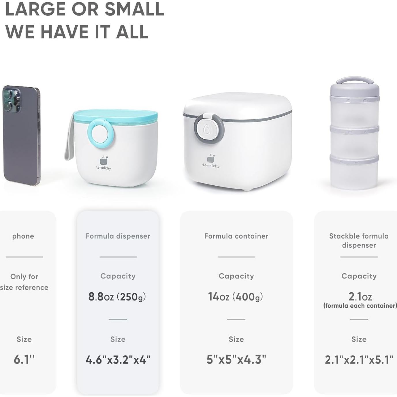 Dispensador de Fórmula para Bebés Termichy 500ml Azul