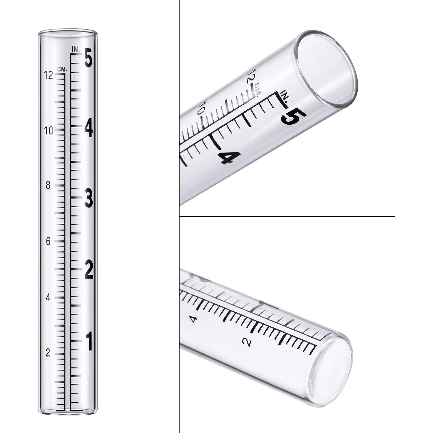 Pluviómetro de Vidrio Frienda 4 Piezas 12.7 cm Escala