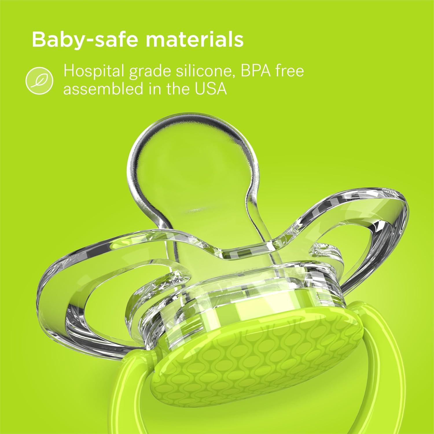 Chupete Ortodóntico Smilo Baby 0-3 Meses - Paquete de 3 Silicona Aqua