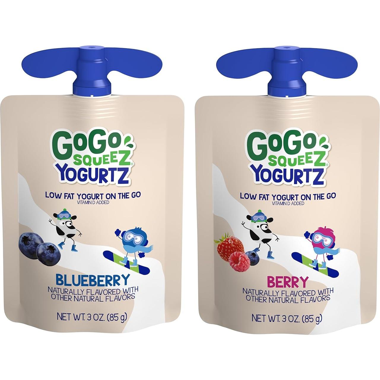 GoGo squeeZ yogurtZ 85 g Paquete de 20 Arándano y Frutos Rojos