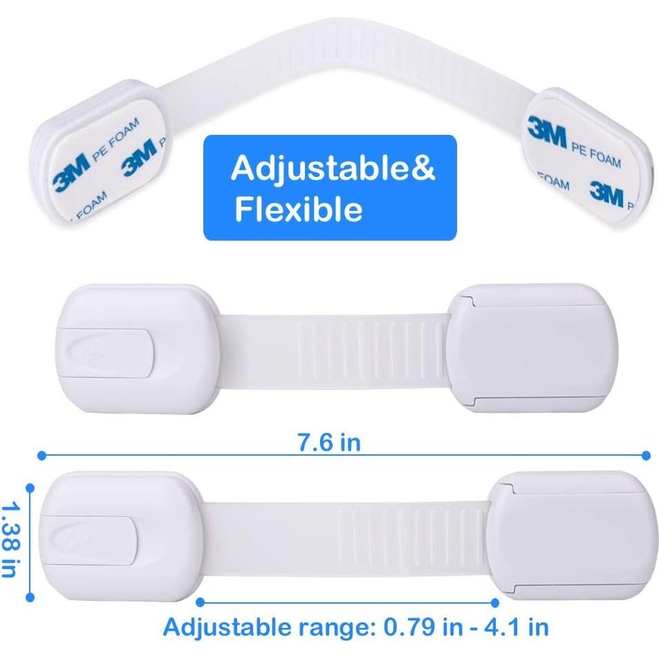 Cerraduras de Seguridad para Gabinetes Socub 4 Pack - Ajustables