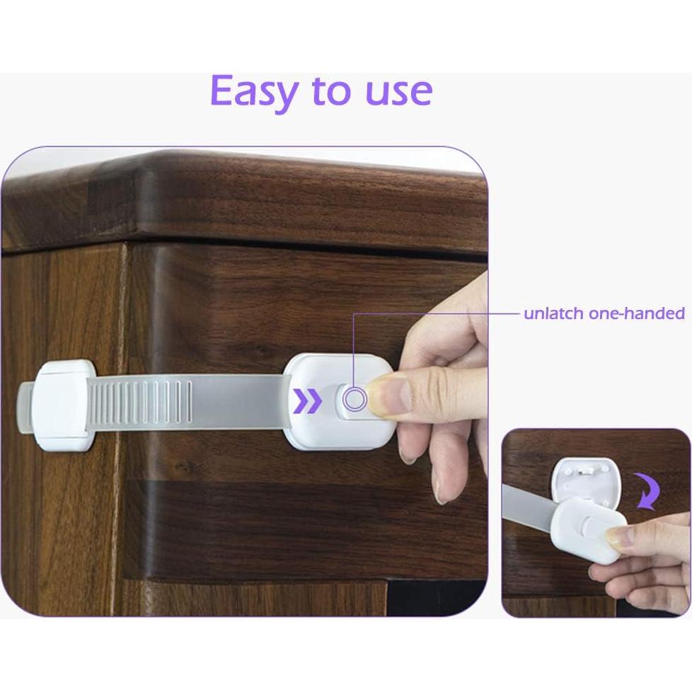 Cerraduras de Seguridad para Gabinetes Socub 4 Pack - Ajustables