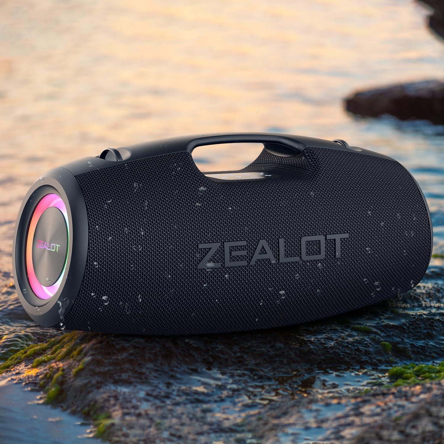 Altavoz Bluetooth ZEALOT S78 120W Impermeable IP67 con LED