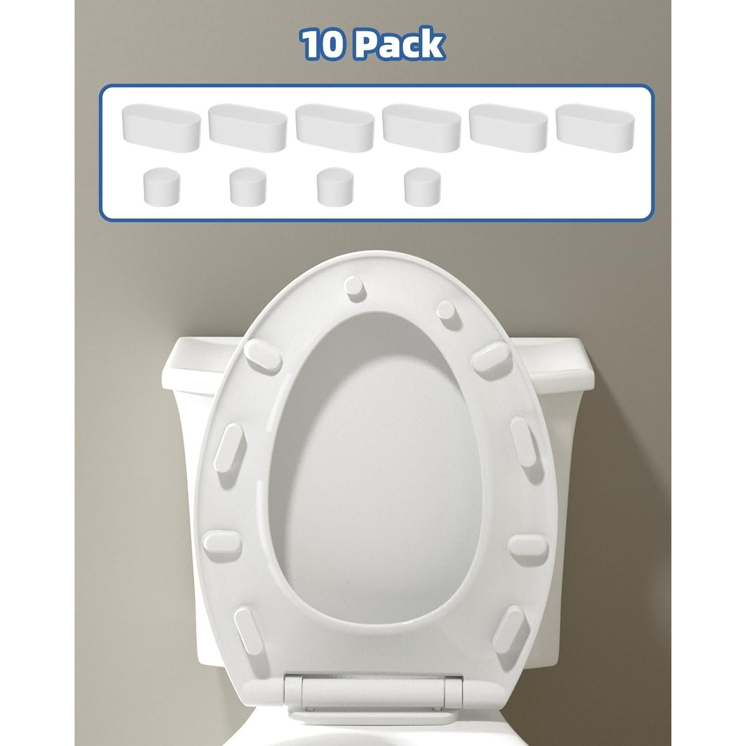 Topes para Asiento de Inodoro Hibbent - 10 Piezas, Blanco