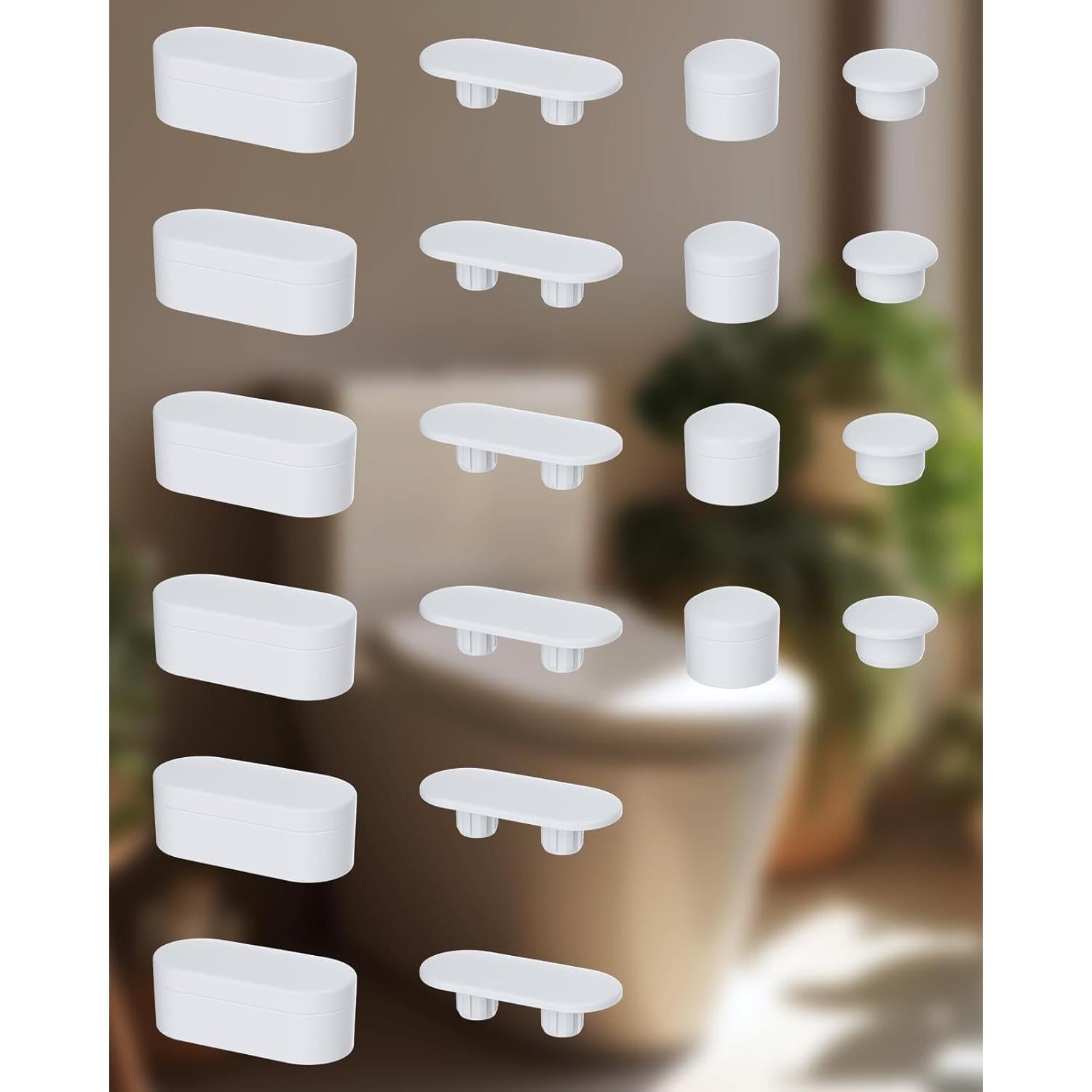 Topes para Asiento de Inodoro Hibbent - 10 Piezas, Blanco