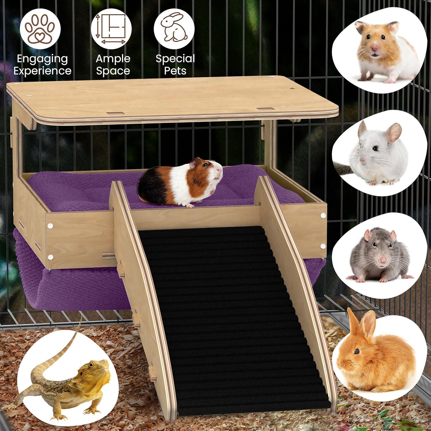 Combo Escondite y Hamaca YELLOFLOW para Cobayas 55.88x36.83cm