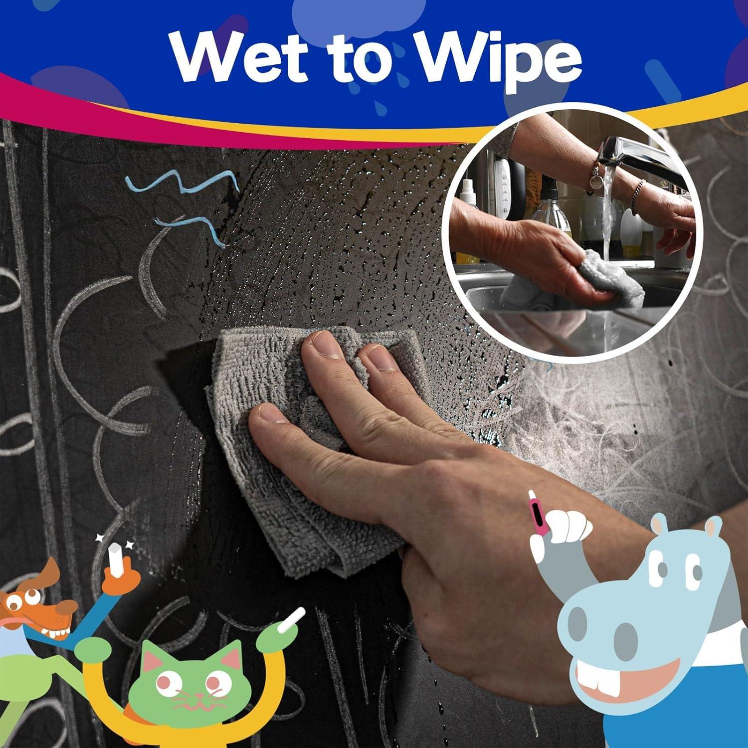 Tiza Sin Polvo ChalKaa 48PCS Colores Vibrantes Borrable