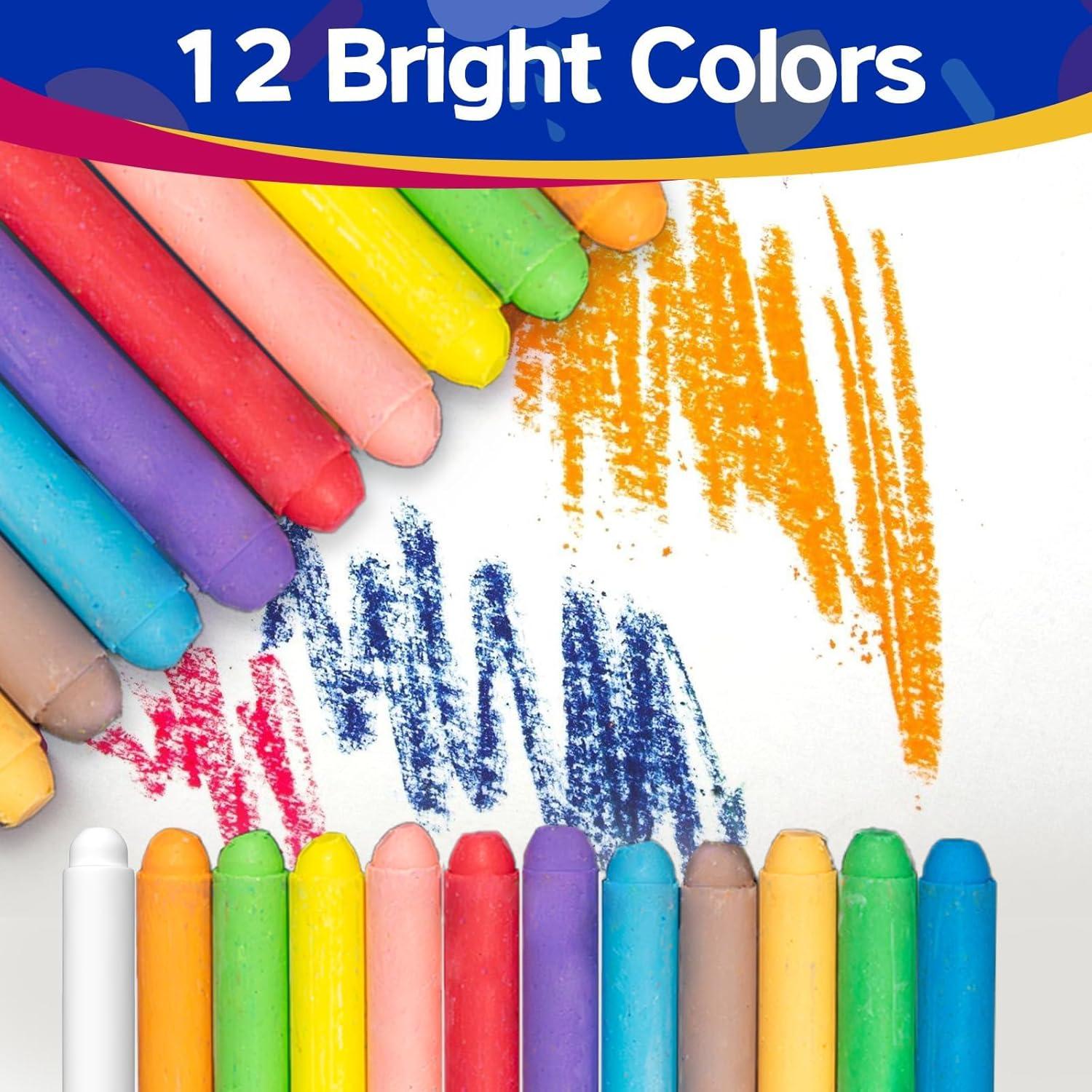 Tiza Sin Polvo ChalKaa 48PCS Colores Vibrantes Borrable