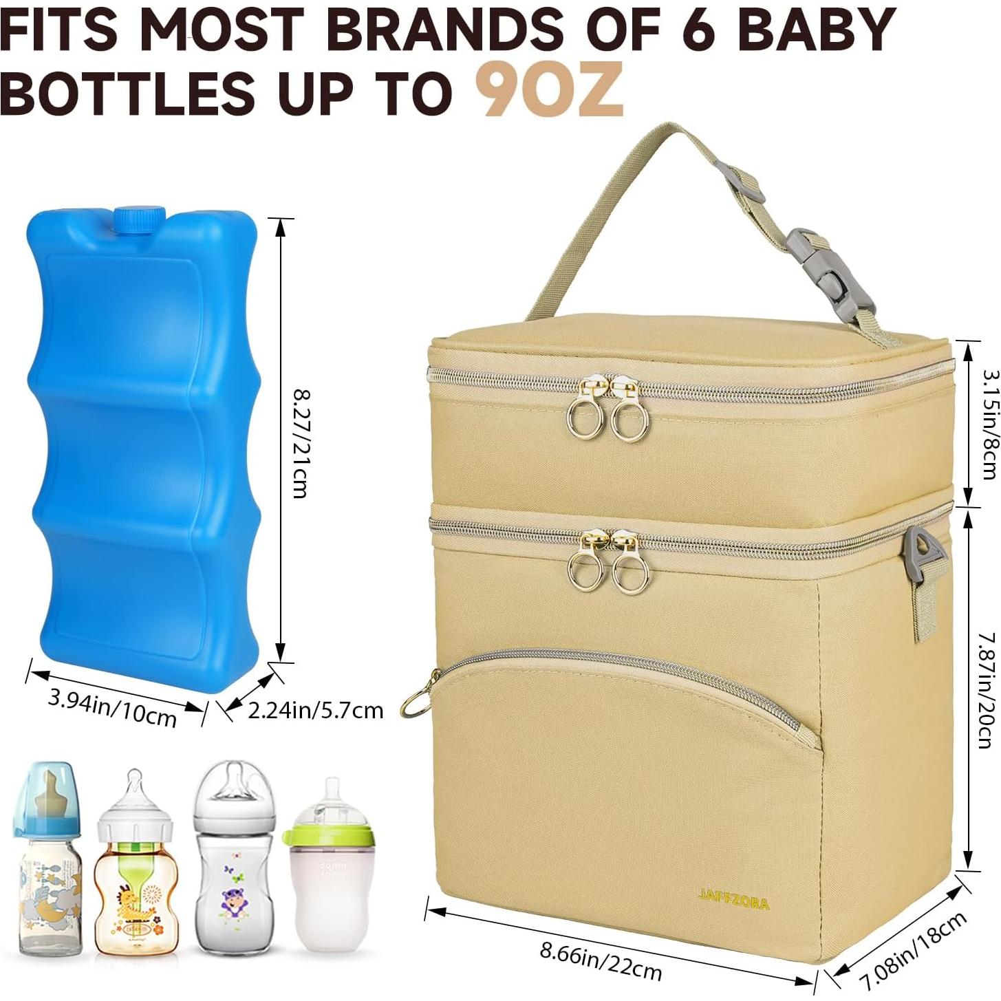 Bolsa Térmica Jaffzora para Leche Materna 6 Biberones 266 ml