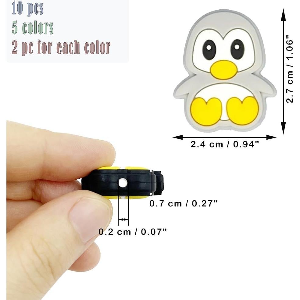 10 Perlas de Silicona Pingüino para Manualidades dxfiuyio