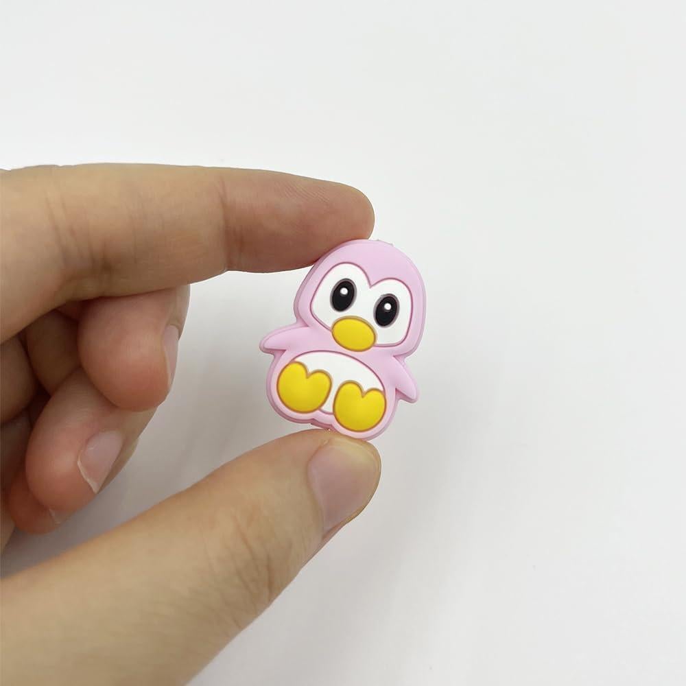 10 Perlas de Silicona Pingüino para Manualidades dxfiuyio