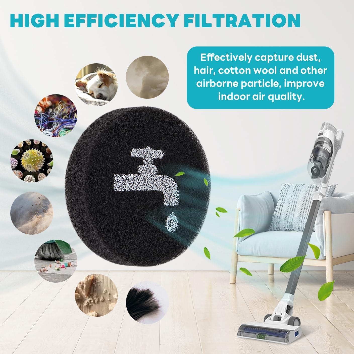 Filtros de Esponja Sgizoku para Aspiradora BLACK+DECKER 4 Pack