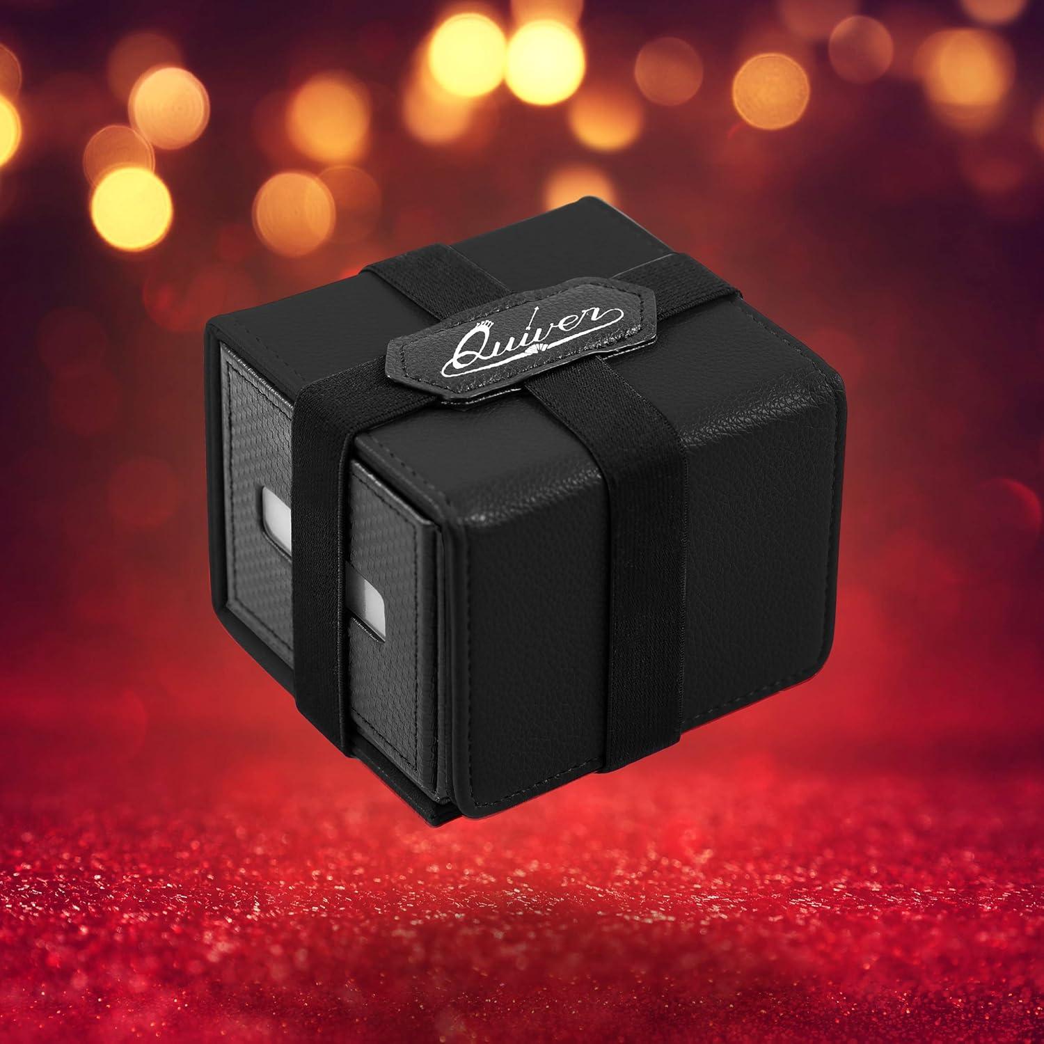 Caja de Deck Quiver Time Citadel Negra para 100+ Cartas MTG