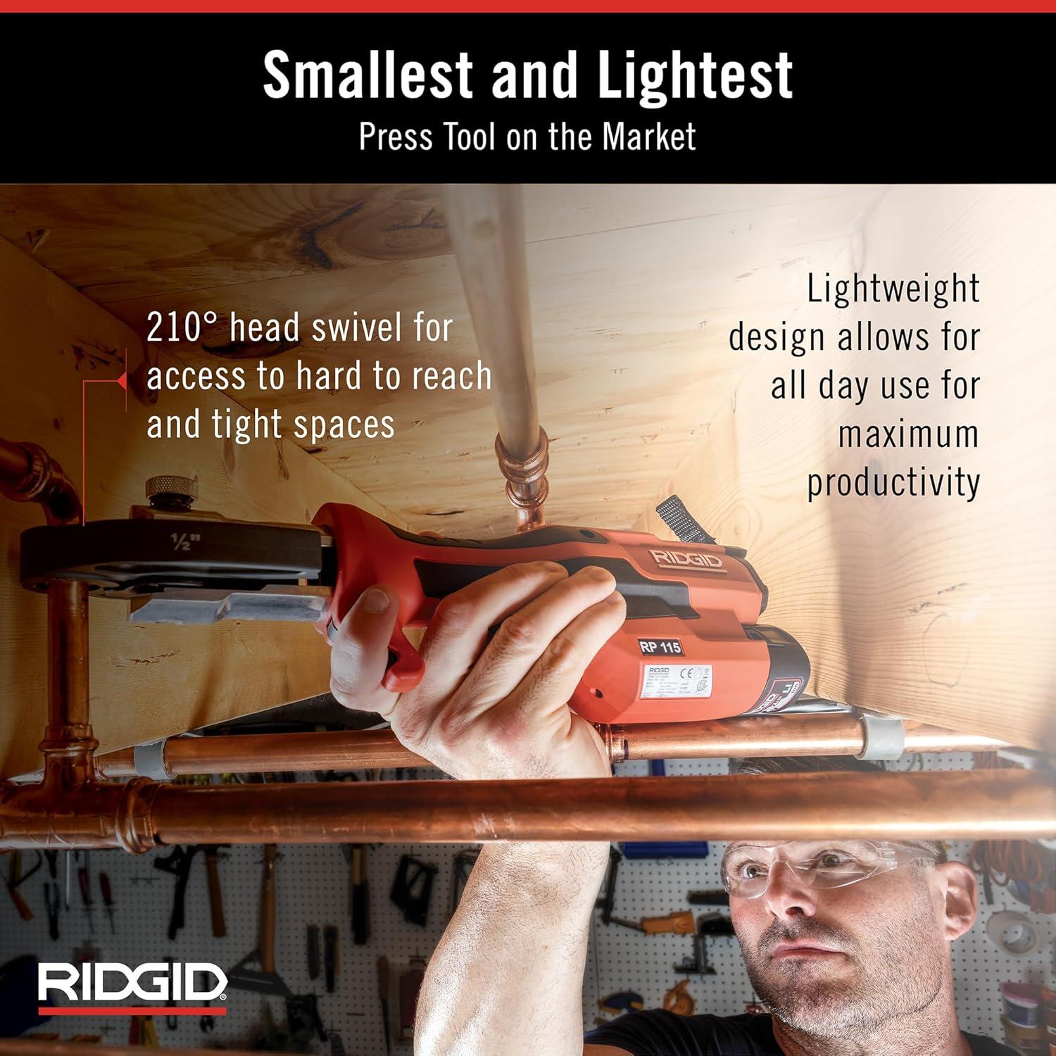 Mini Herramienta de Prensa RIDGID RP 115 con Batería 12V