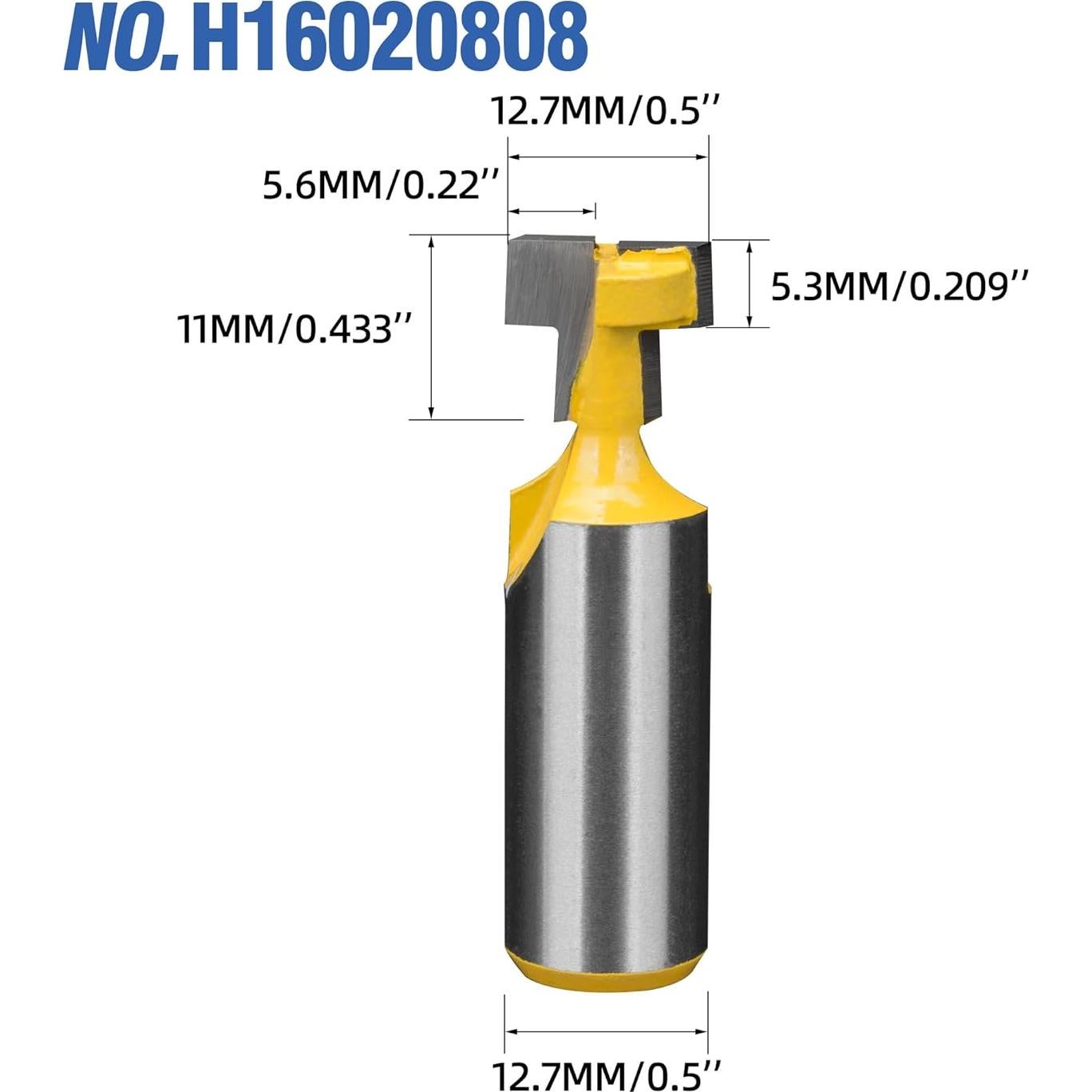Bit de Router de Agujero de Llave HUHAO 1/2" Eje Cortador