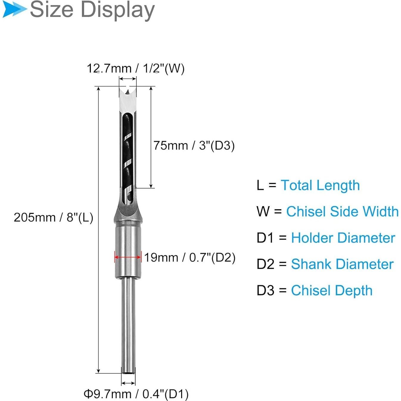 Broca cuadrada 12.7mm CoCud con estuche - Acero carbono alto