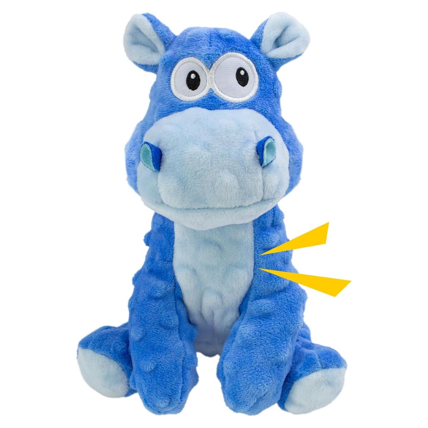 Juguete de Perro de Peluche Squeaky Hipopótamo Azul 15.5cm